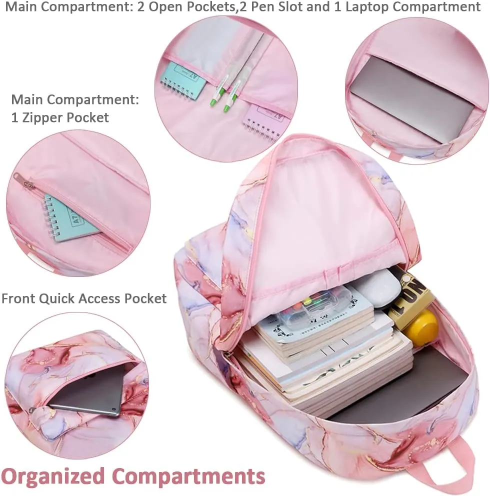Meisohua School Backpack for Teens Girls Boys Backpack for Elementary Middle School Bookbag for Kids Backpack Lunch Bag Set