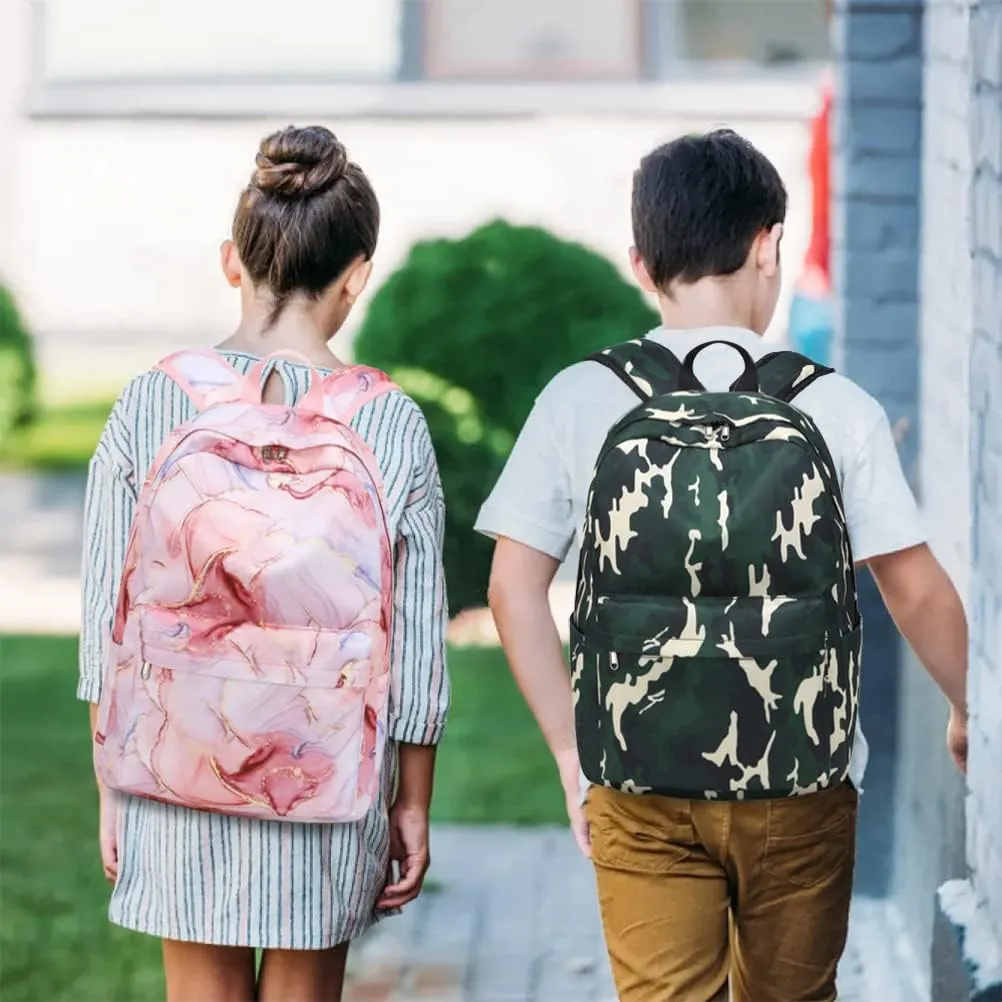 Meisohua School Backpack for Teens Girls Boys Backpack for Elementary Middle School Bookbag for Kids Backpack Lunch Bag Set