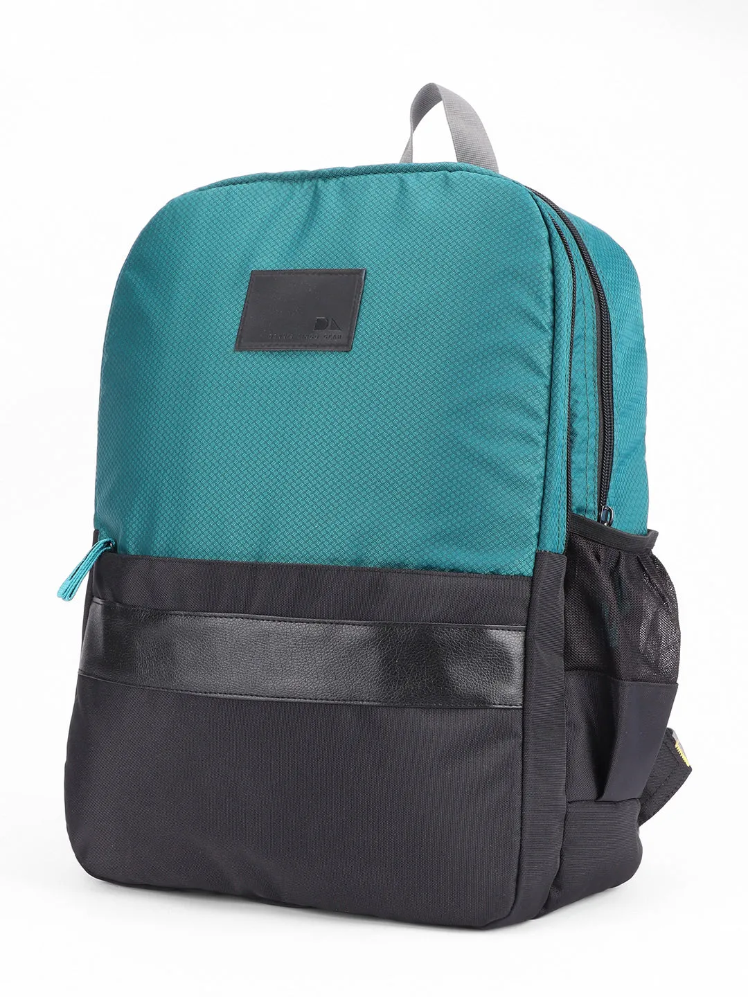 Men's Black & Blue Water Textured Laptop Backpack with adjustable shoulder strap