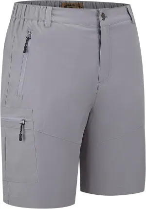 Men's Hiking Cargo Shorts Lightweight Outdoor Work Travel Golf Camping Casual with 5 Zipper Pockets