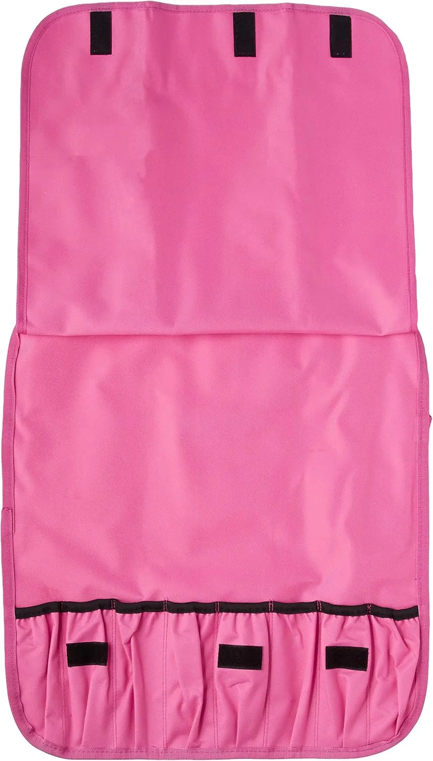 Mercer Culinary 7-Pocket Knife Roll Storage Bag, Pink
