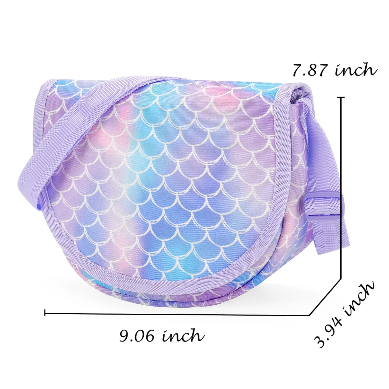 Mermaid Purple Saddle Crossbody Purse