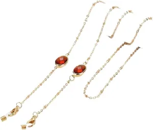 Metal Neck Rope Glasses Chain Pearl Women's Watch Strap Hanger
