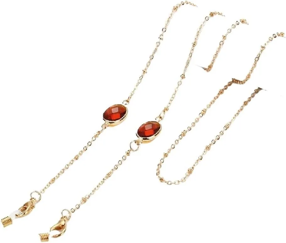 Metal Neck Rope Glasses Chain Pearl Women's Watch Strap Hanger