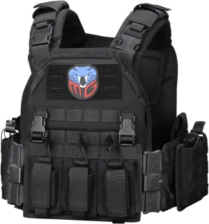 MGFLASHFORCE Tactical Vest Molle Airsoft Vest for Men