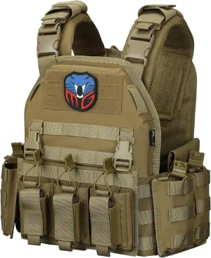 MGFLASHFORCE Tactical Vest Molle Airsoft Vest for Men