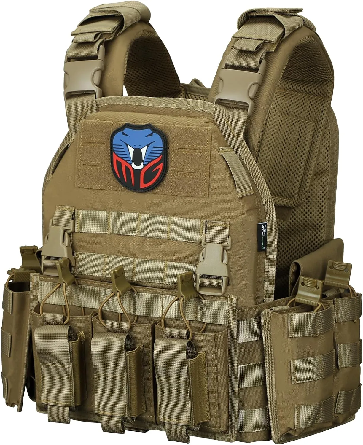 MGFLASHFORCE Tactical Vest Molle Airsoft Vest for Men