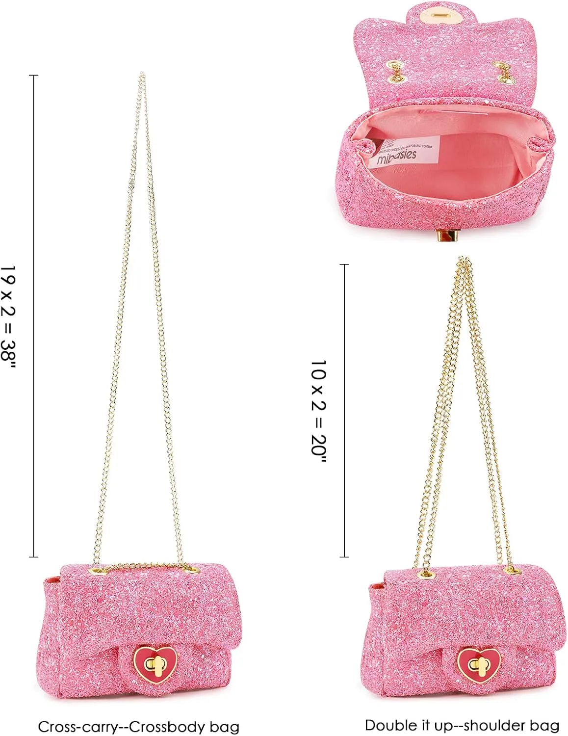 mibasies Kids Purse Toddler Gifts for Little Girls Crossbody Purses Presents