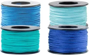 Micro Cord Multi Packs – 100 lb. Tensile Strength Micro Cord for Crafting and Utility Purposes – Packs Contain Varying Number of Micro Cord Spools Based on Selection (Blues)