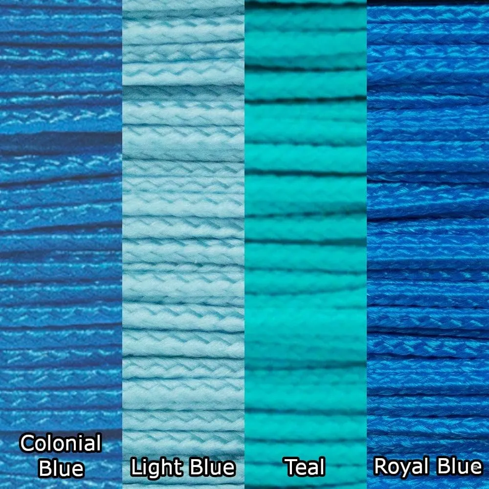 Micro Cord Multi Packs – 100 lb. Tensile Strength Micro Cord for Crafting and Utility Purposes – Packs Contain Varying Number of Micro Cord Spools Based on Selection (Blues)