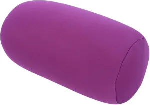 Microbead Back Cushion Roll Throw Pillow Comfy Bean Bag Pillow Travel Home Sleep Neck Support Comfortable for Travel Airplane Car Sofa Bed (Purple)