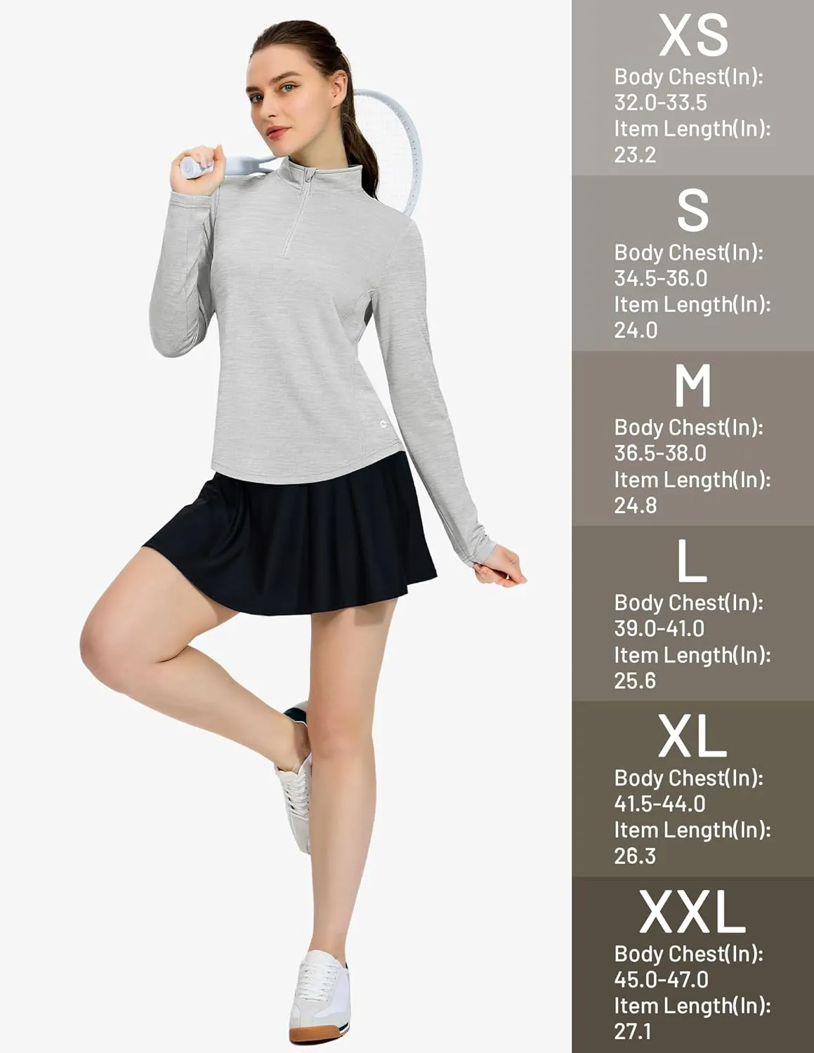 MIER Long Sleeve Workout Shirts for Women Quarter Zip Athletic Pullover Dry Fit Flowy Golf Running UV Sun Shirts,1/4 Zip