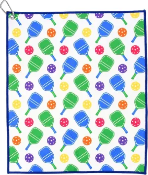 Millie Rose Pickleball Towels in Fashionable Prints - Cute 15x17 inch Microfiber & Cotton Athletic Towels with Carabiner Clip - Pickleball Accessories, Pickleball Gifts (Pickleballers)