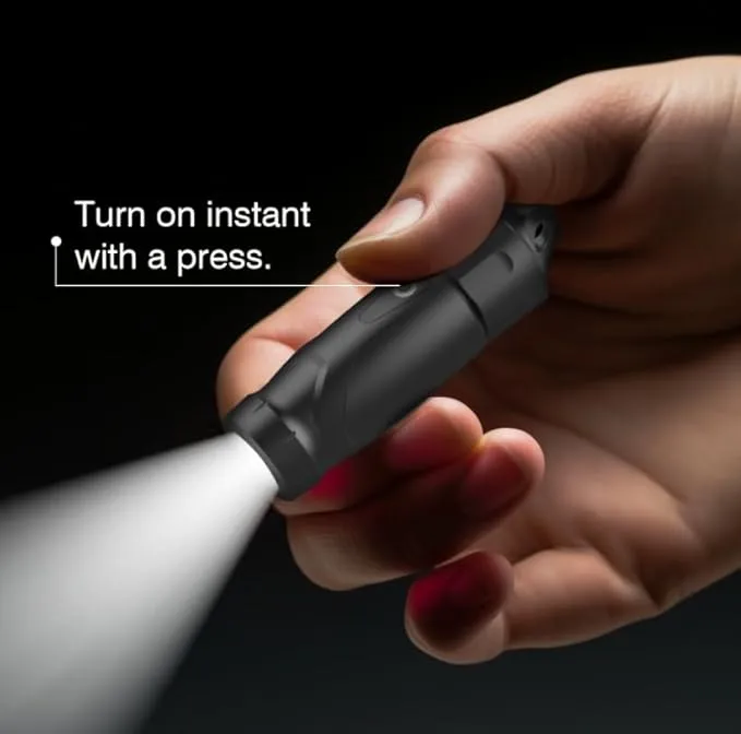 Mini Flashlight EDC Flashlight USB C Small Rechargeable Flashlight with High Lumens for Household Search, Outdoor Camping, Hiking and Mountaineering