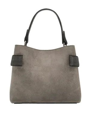 Mini Monili East-West Suede Crossbody Bag
