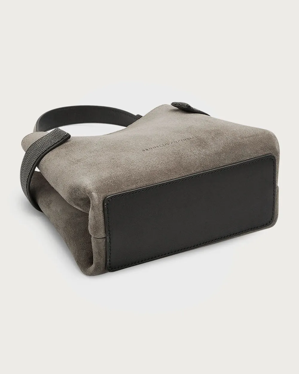 Mini Monili East-West Suede Crossbody Bag