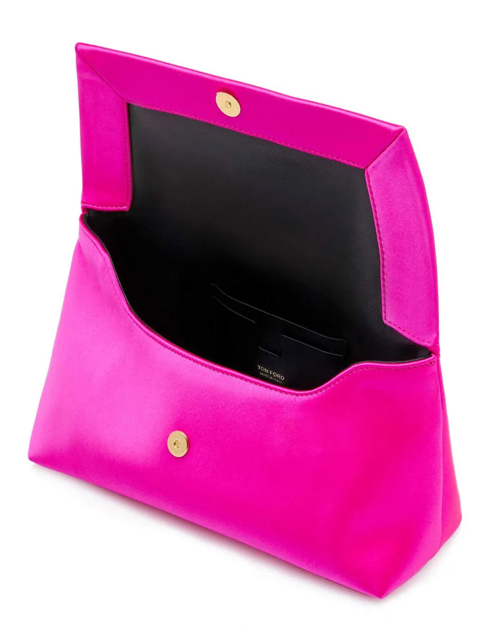 Mini Satin Shoulder Bag in Hot Pink