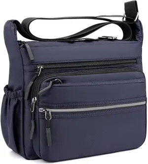 MINTEGRA Crossbody Bag for Men Multi-pocket Messenger Bag Nylon Waterproof Shoulder Bag Daily Travel Bag Lightweight Satchel