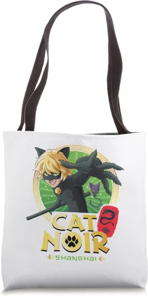 Miraculous Shanghai Cat Noir Fighting Pose Tote Bag