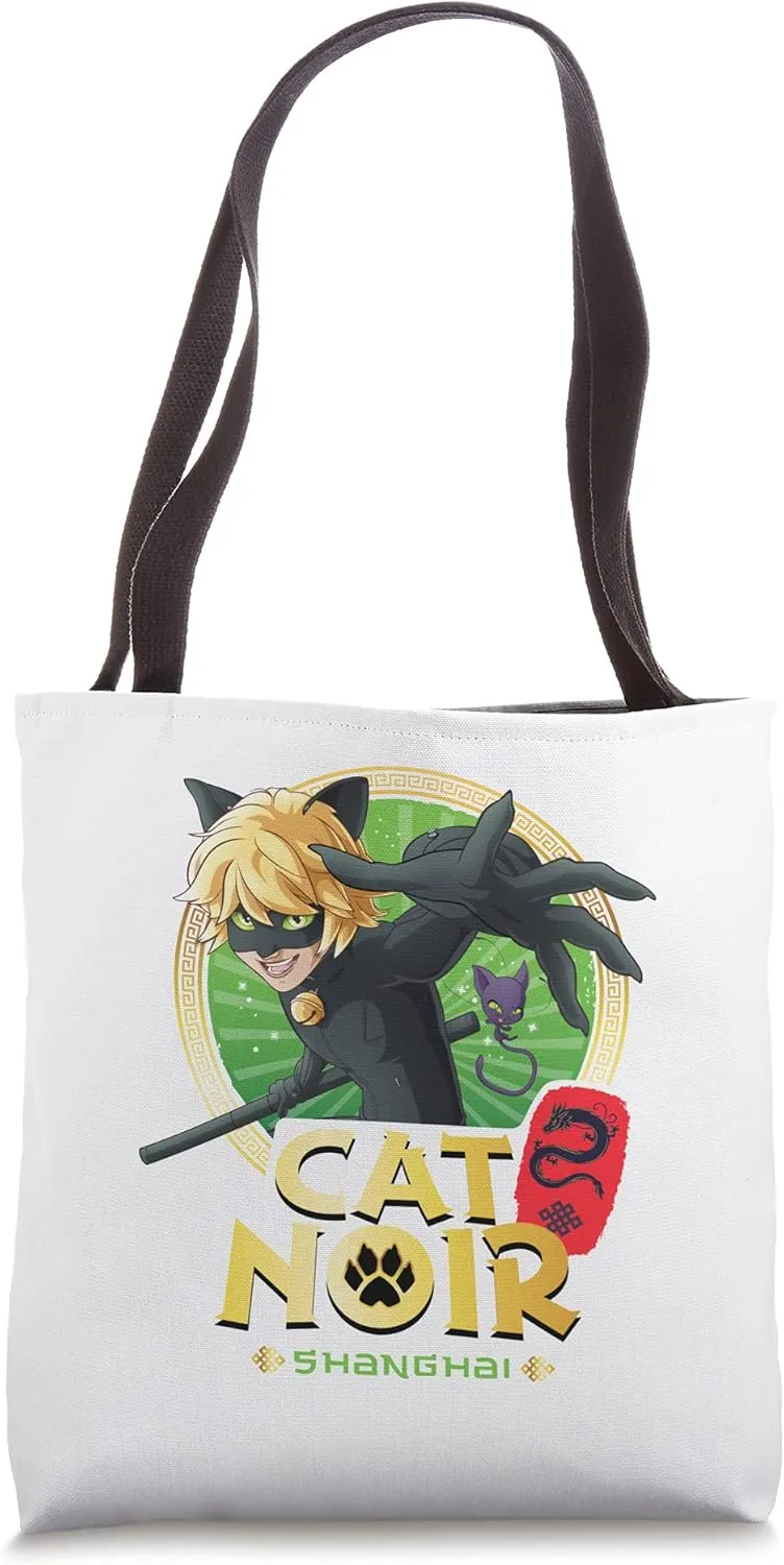 Miraculous Shanghai Cat Noir Fighting Pose Tote Bag