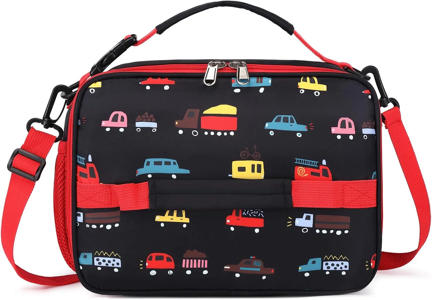 MIRLEWAIY Kids School Backpack for Boys Girls Elementary Student with Insulated Lunch Bag Pencil Bag, 3-Pcs Truck Set