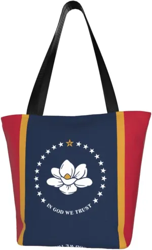Mississippi State Flag Cross-body Shoulder Bag, Women's One-shoulder Handbag, Weekend Travel Shopping and Playing Shoulder Bag