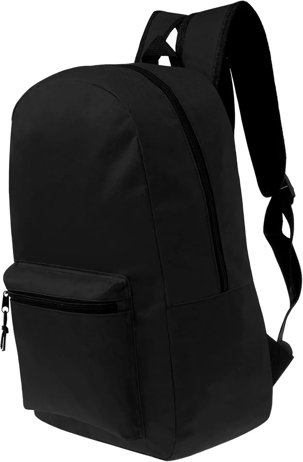 Moda West 17 Inch Bulk Backpacks with 18 Piece School Supplies Kits - Pens, Pencils, Crayons - Case of 12 Wholesale Backpacks in Black Color