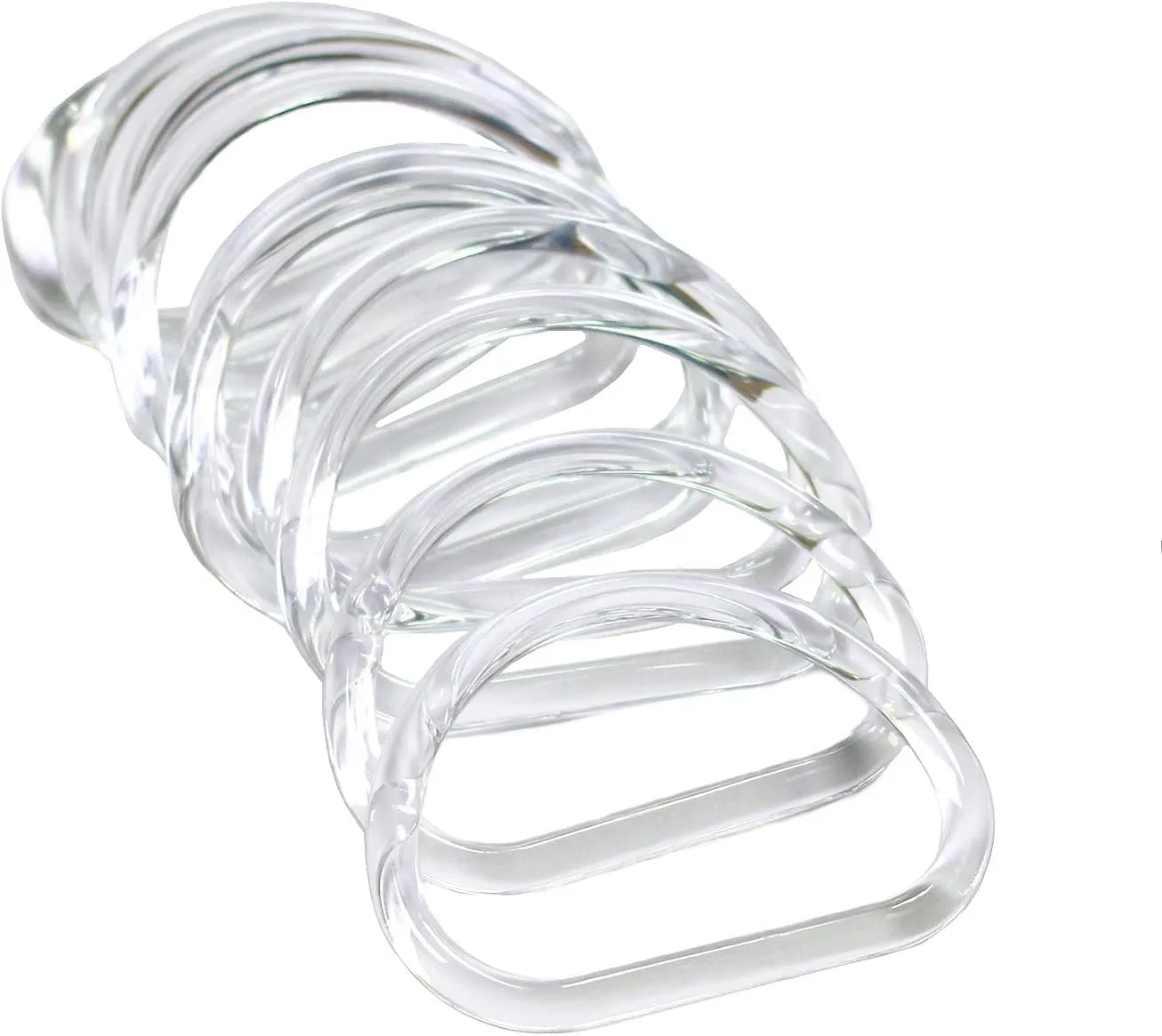 Model Worker 10PCS D-Shaped Handles Replacement for Handmade Bag Handbags Purse Handles (Transparent)