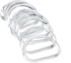 Model Worker 10PCS D-Shaped Handles Replacement for Handmade Bag Handbags Purse Handles (Transparent)