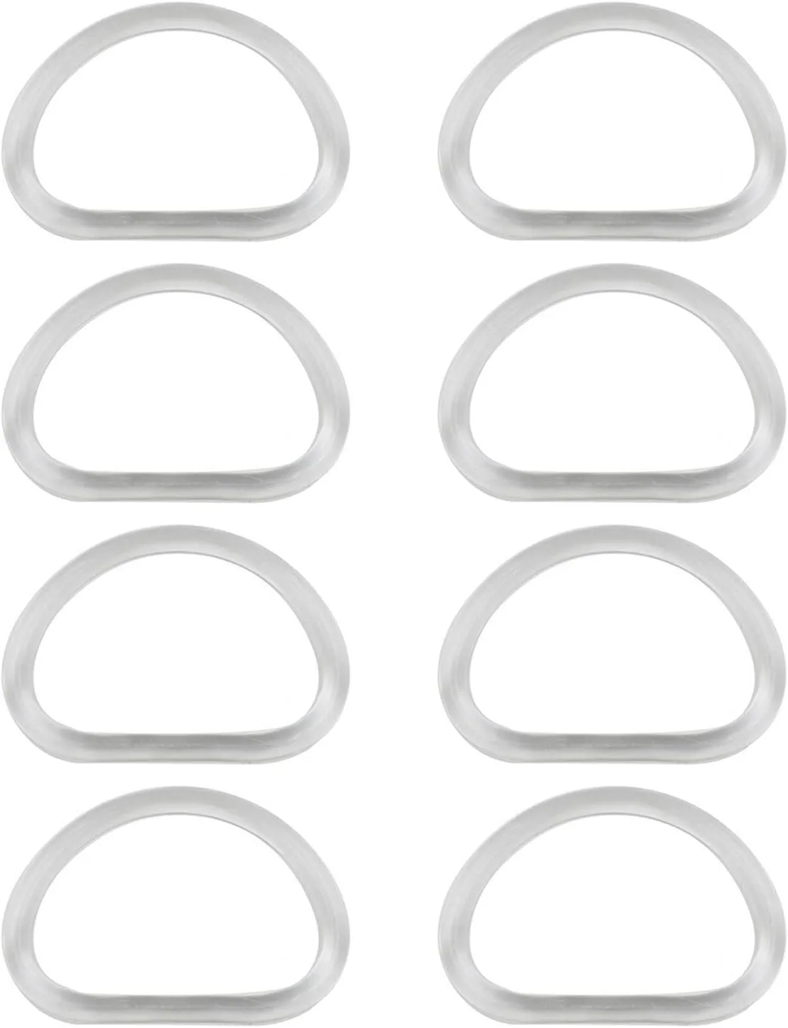 Model Worker 8PCS 5.5" Wide D-Shaped Handles Replacement for Handmade Bag Handbags Purse Handles (Transparent)