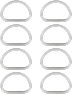 Model Worker 8PCS 5.5" Wide D-Shaped Handles Replacement for Handmade Bag Handbags Purse Handles (Transparent)