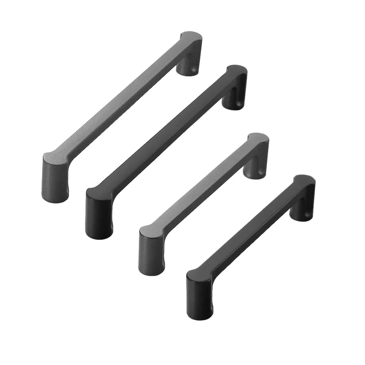 Modern Brushed Brass Cabinet Pull Handles – Matte Black Finish Grey