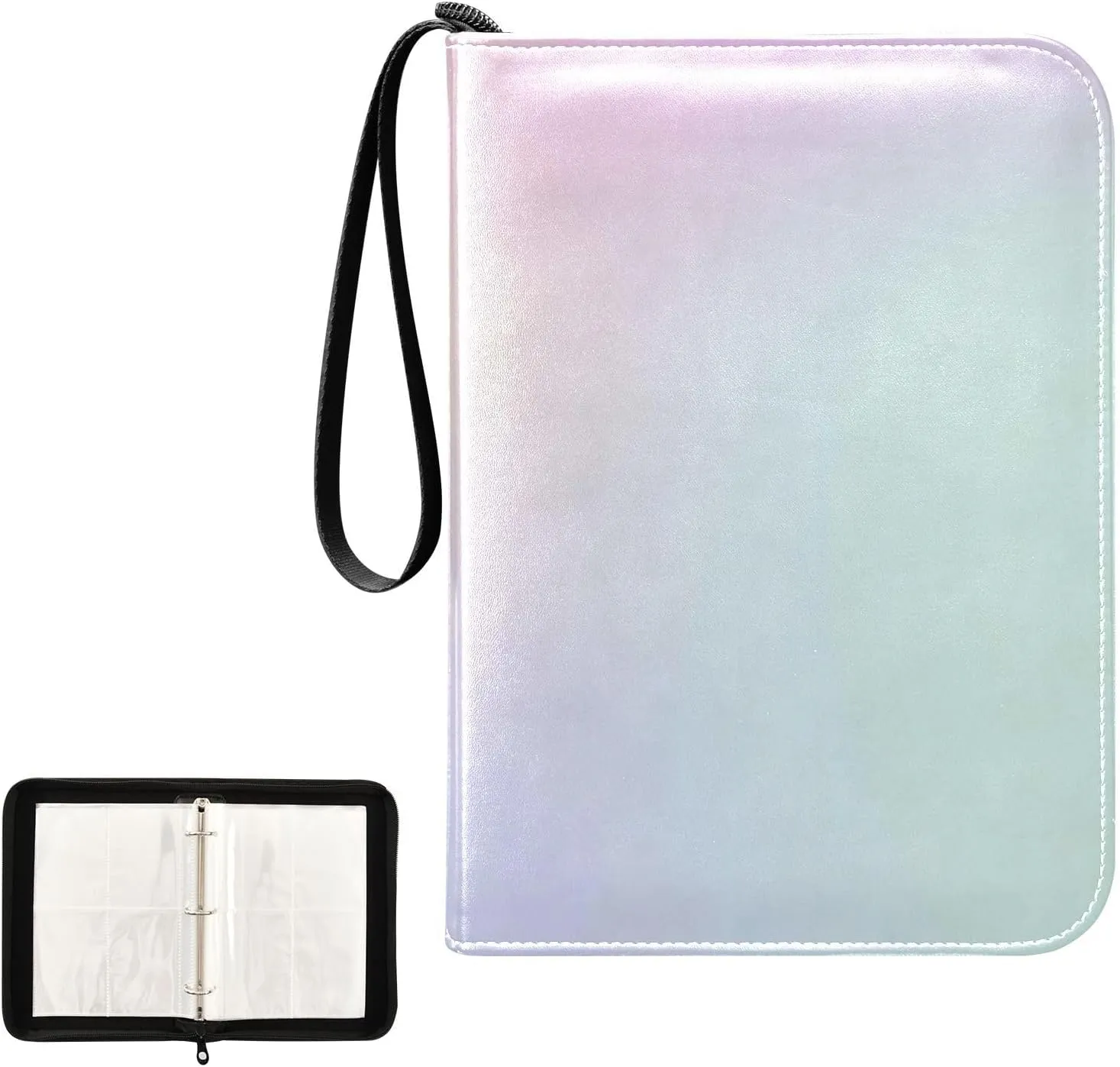 Modern Colorful Holographic Sport Card Binder Trading Card Albums Sports Card Binder Trading Card Binder with Sleeves