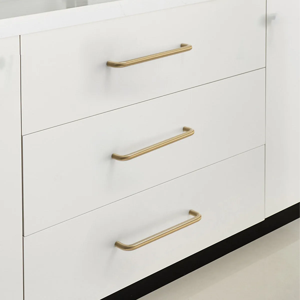 Modern U-Shaped Cabinet Handles – Sleek Brass & Chrome Drawer Pulls
