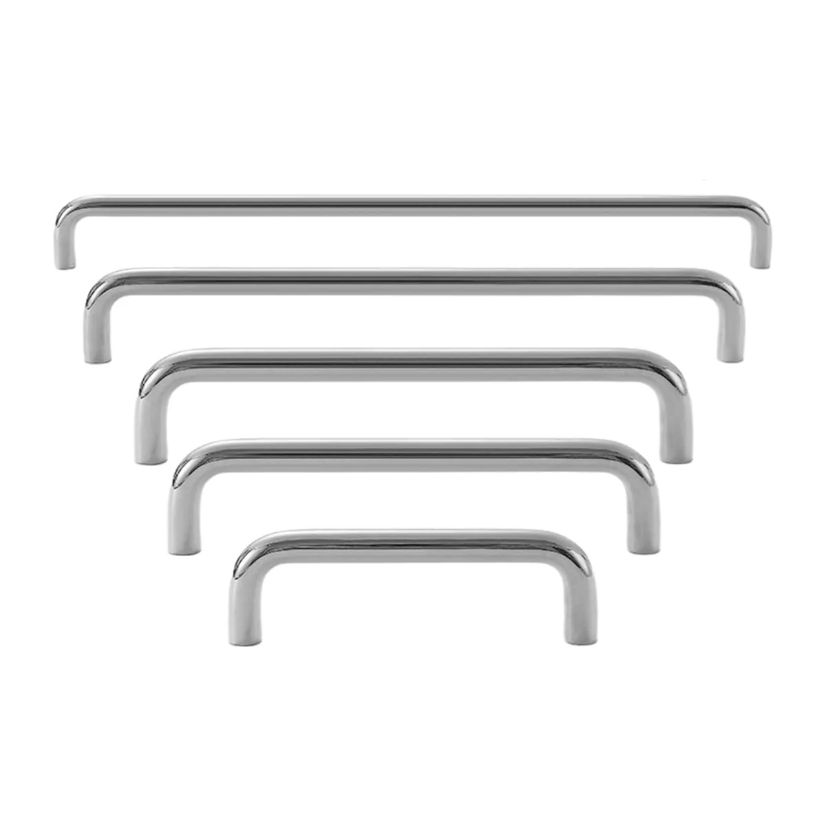 Modern U-Shaped Cabinet Handles – Sleek Brass & Chrome Drawer Pulls
