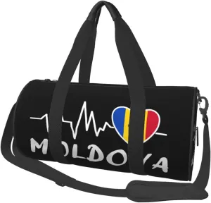 Moldova Heartbeat Duffel Bag Gym Bag Travel Sports Tote Large Foldable Beach Swim Yoga3