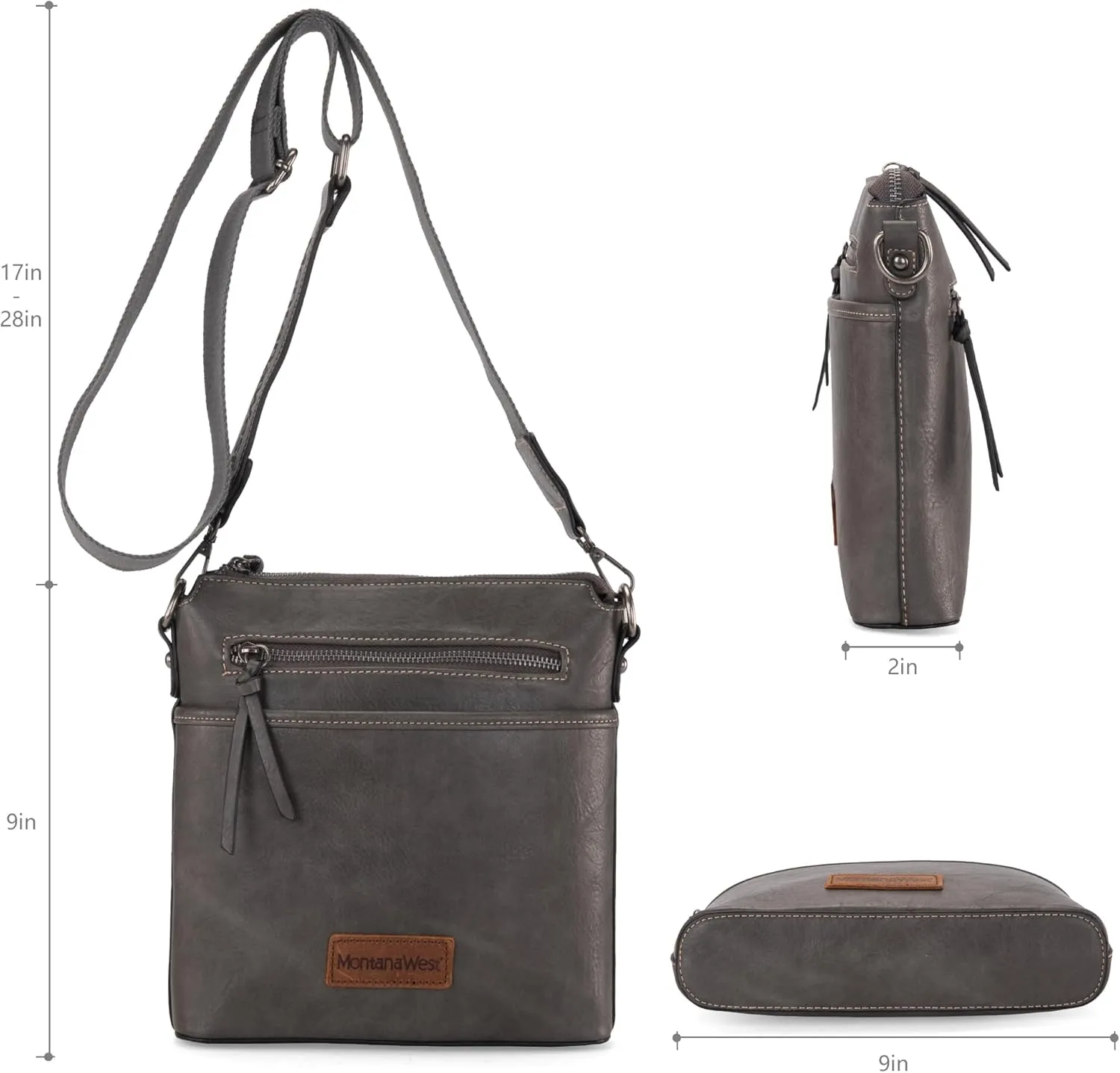 Montana West Crossbody Bag for Women Multi Pocket Cross Body Bag Purses with Guitar Strap