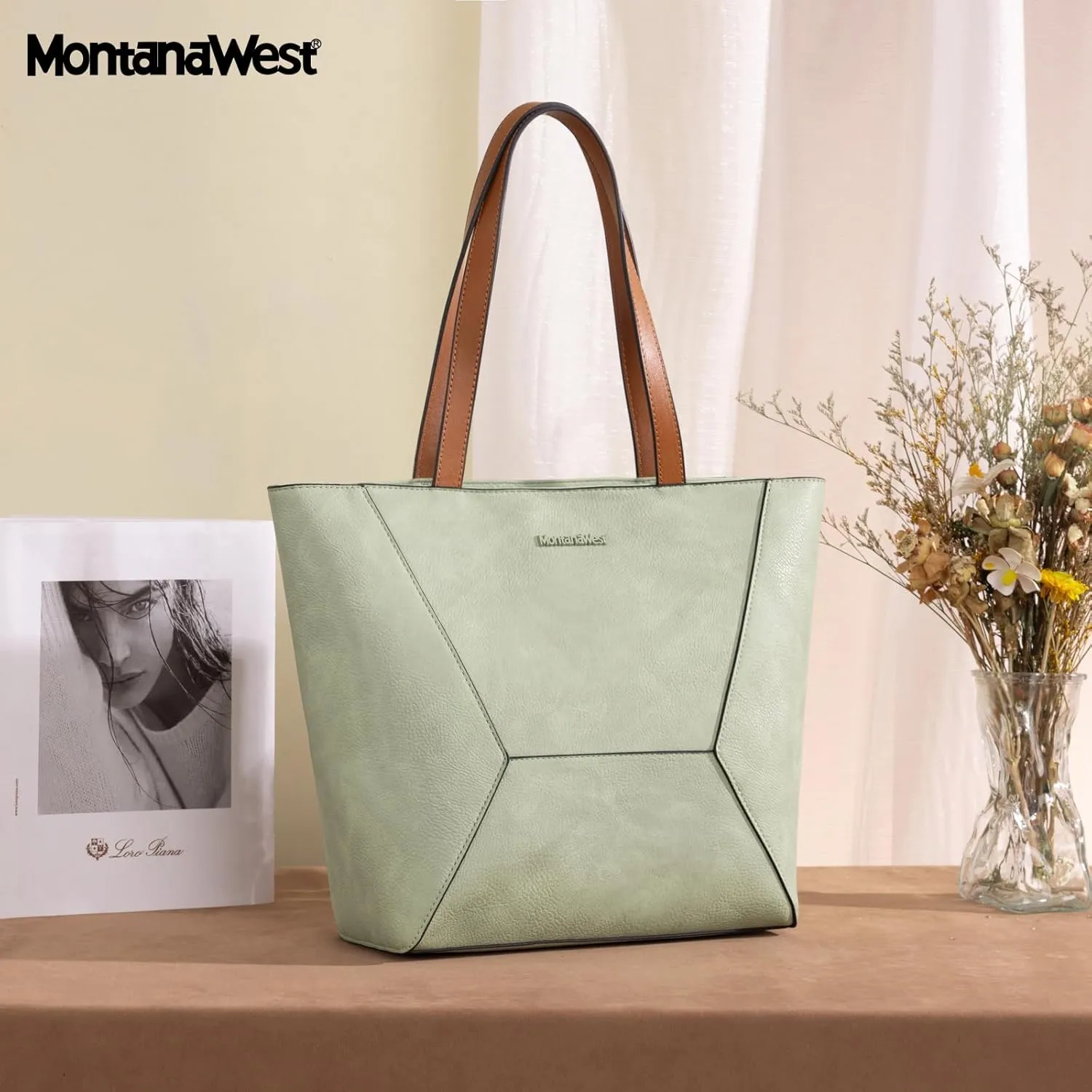 Montana West Tote Bag for Women Work Top Handle Handbags and Purses
