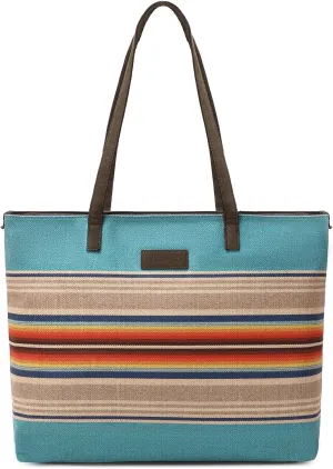 Montana West Wrangler Tote Bag for Women Canvas Shoulder Handbag Aztec Purse