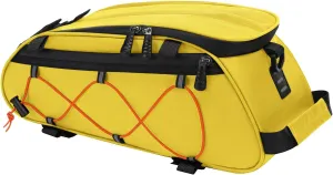 MOSISO Bike Rack Bag with 2 Removable Panniers, Waterproof Bike Trunk Cooler Storage Handbag Insulated Bicycle Rear Seat Pouch, Bicycle Storage Saddle Shoulder Bag Cycling Luggage Pouch, Yellow