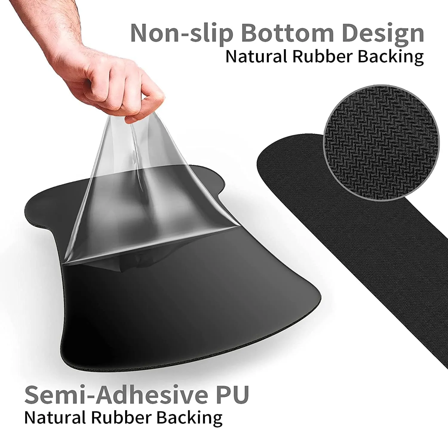 Mouse Pad Square Beach Style Anti-Slip Rubber Mousepad with Durable Stitched Edges for Gaming Office Laptop Computer, Cute Custom Pattern, Stay Positive Work Hard and Blue Sky Ocean