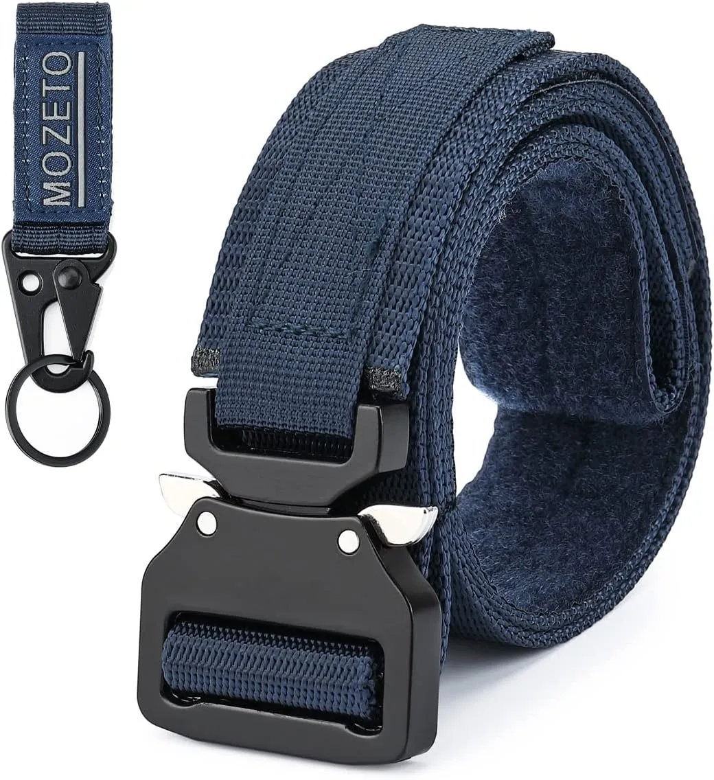 MOZETO Tactical Belts for Men 1.5" Nylon EDC CCW Gun Belt for Concealed Carry Holsters with Heavy Duty Quick Release Buckle