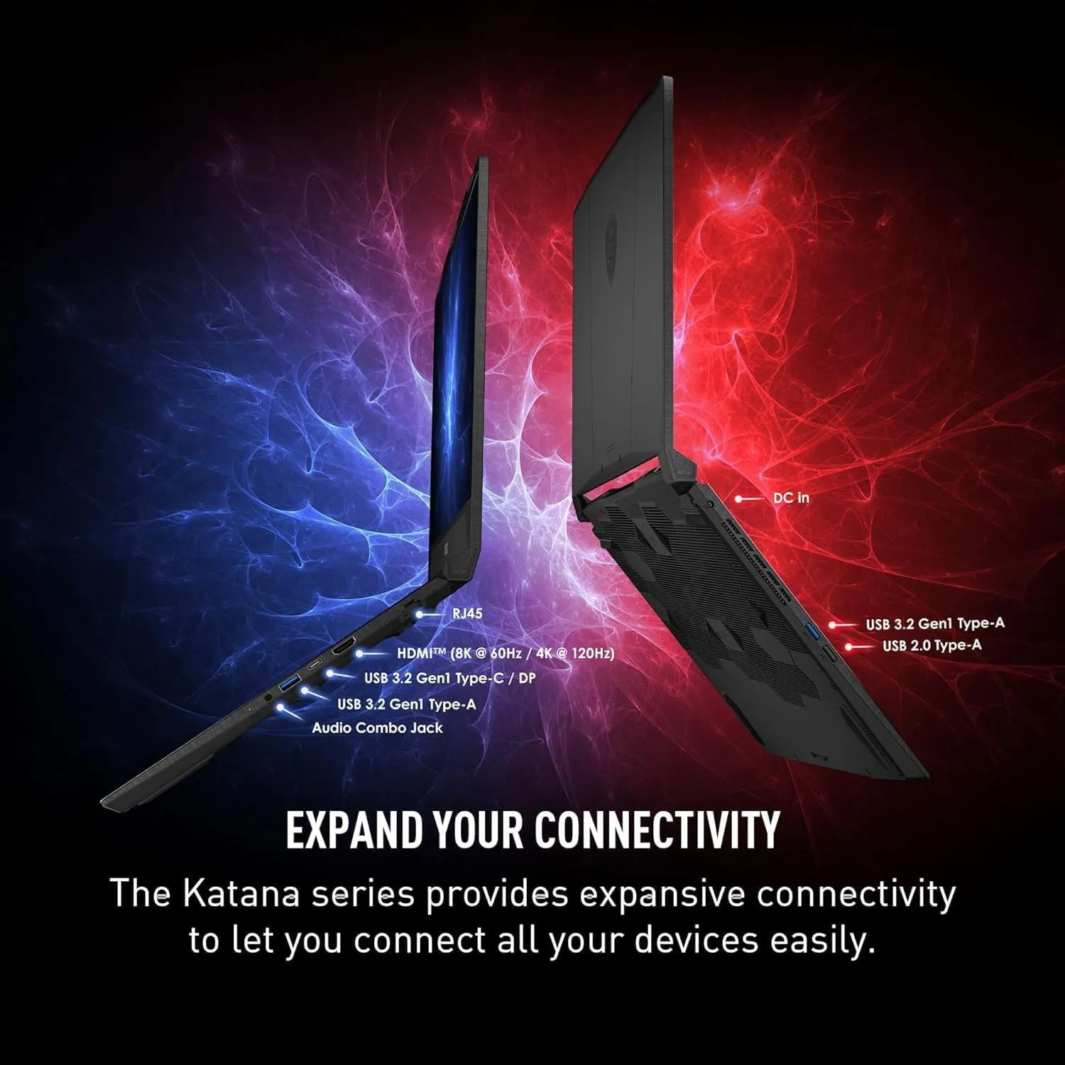 MSI Katana A15 AI B8VF 2024 Gaming Laptop 15.6" FHD IPS 144Hz 8-Core AMD Ryzen 7 8845HS 32GB DDR5 1TB SSD NVIDIA GeForce RTX 4060 8GB GDDR6 Wi-Fi 6E RGB Backlit Keyboard Win11 Pro w/ONT 32GB USB