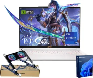 MSI Stealth 16 Studio 16" WQXGA 240Hz Intel i9-13900H, GeForce RTX 4070 Pro Gaming Laptop, 32GB RAM, 1TB SSD, RGB Backlit KB, Aluminum Alloy Chassis, Bundle with PCO Notebook Fold Radiator, Cooler