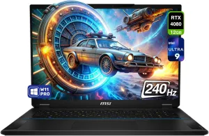 MSI Stealth 18 AI Studio Gaming Laptop, Intel Ultra 9-185H, 32 GB DDR5 RAM, 2 TB PCle SSD, 18” QHD  (2560x1600) 240Hz, Nvidia G-Force RTX 4080, Backlit Keyboard, W11 Pro