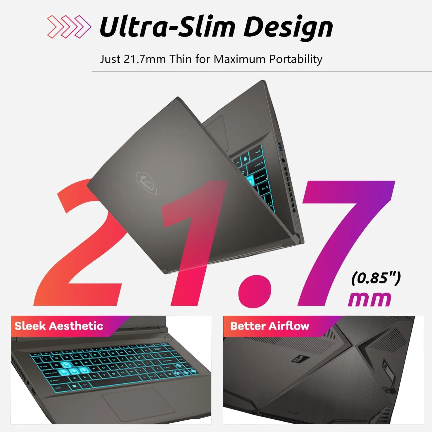 MSI Ultra Thin A15 B8VF VR-Ready AI Gaming Laptop, 15.6 FHD 144Hz, AI AMD Ryzen 9 8945HS, NVIDIA GeForce RTX 4060, 64GB DDR5 RAM, 4TB SSD, Cooler Boost, Bundle with PCO Notebook Fold Radiator, Cooler