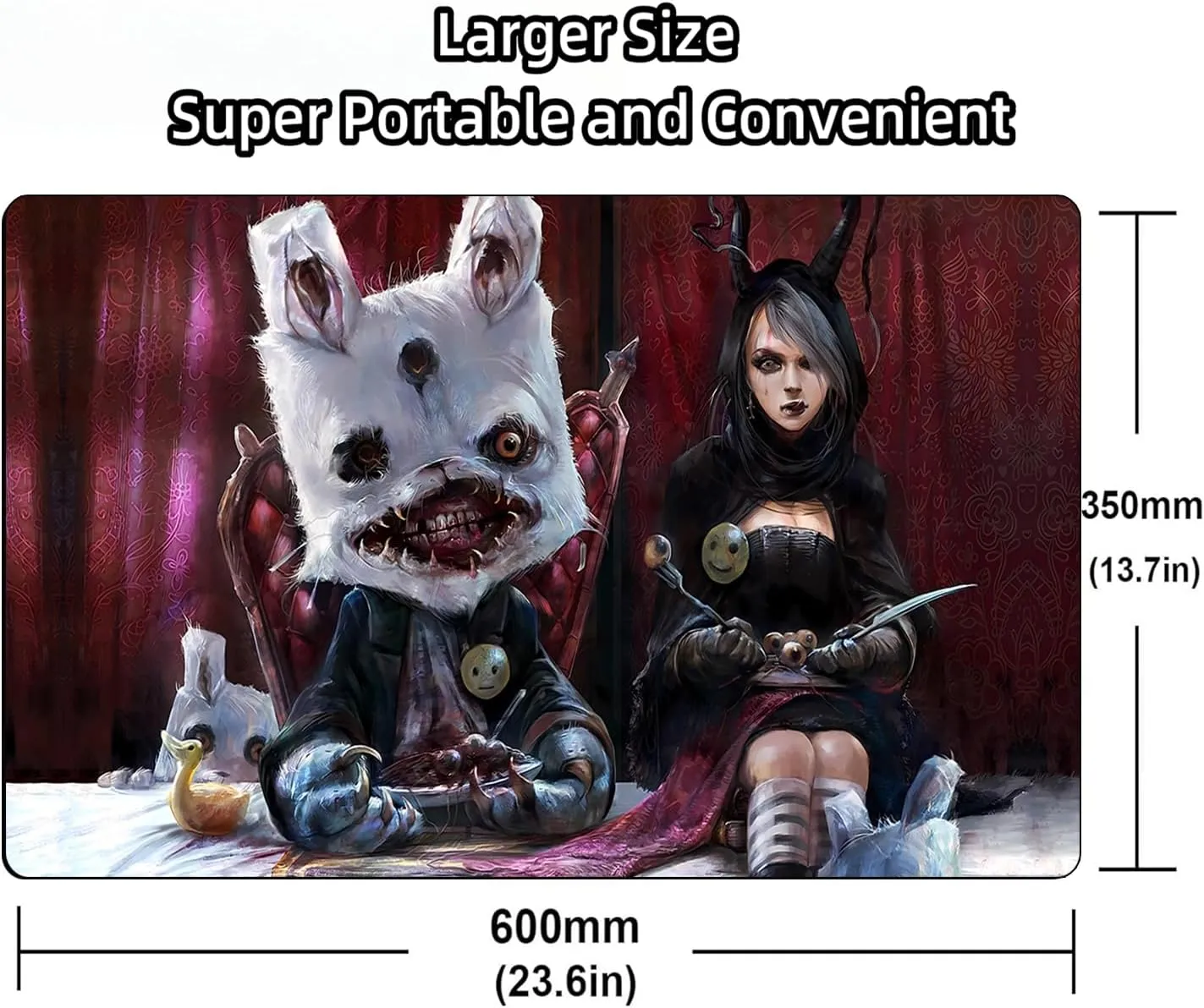 MTG Playmat - 24 x 14 Inches, Smooth Rubber Surface, Battle Game Mat for MTG DTCG CCG RPG Trading Card Games