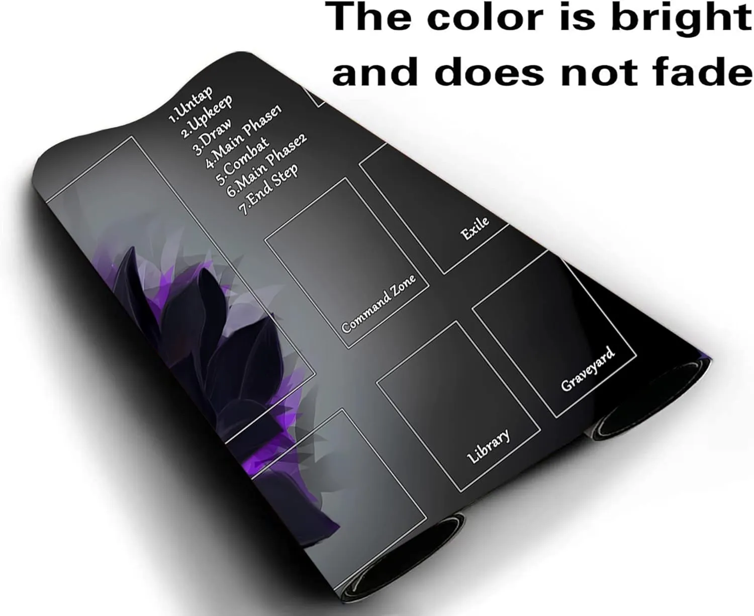 MTG Playmat, Game Play Mat for MTG TCG 24 x 14 inches Trading Card Inked Game Playmats with Storage Bag Smooth Rubber Surface Battle Game