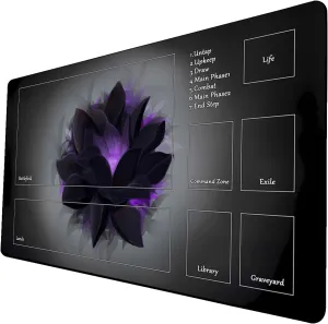 MTG Playmat, Game Play Mat for MTG TCG 24 x 14 inches Trading Card Inked Game Playmats with Storage Bag Smooth Rubber Surface Battle Game