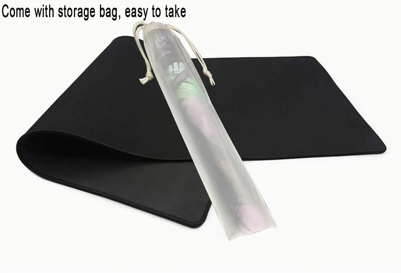 MTG Playmat Stitched Edges, MTG Mat 24 x 14 inches for MTG DTCG CCG RPG Trading Card Inked Playmats Smooth Rubber Surface Battle Board Game